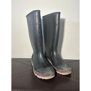 Servus Mens Black Rubber Work Boots ASTM F2892-18 EH Waterproof Size 8